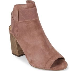 SPLENDID Daina Suede Peep Toe Booties